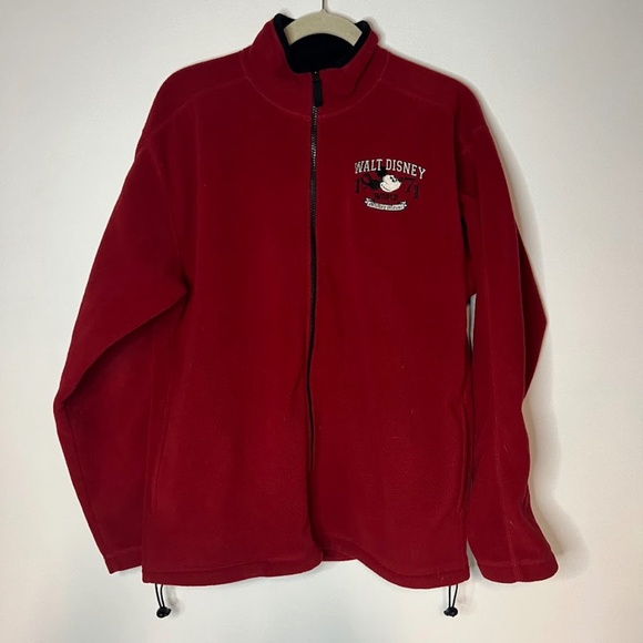 Vintage Walt Disney World Red Fleece Jacket Mickey Mouse 1971 - Picture 1 of 4